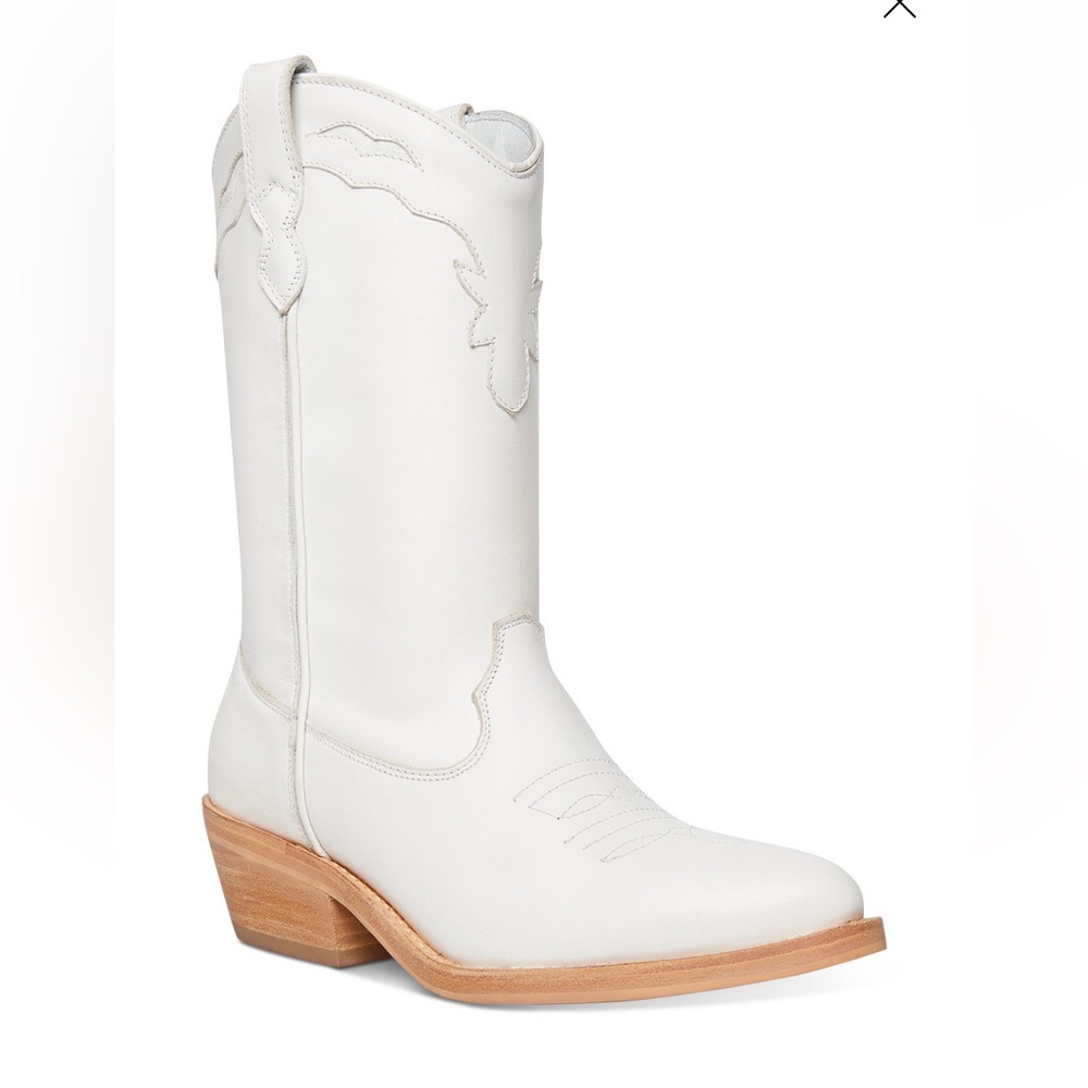 STEVE MADDEN Laredo Women’s Heeled Boots white size 8.5 cowboy western rodeo